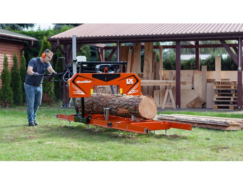 Aserradero portátil a gasolina de 26" motor kohler 9.5 HP Wood Mizer LX50START