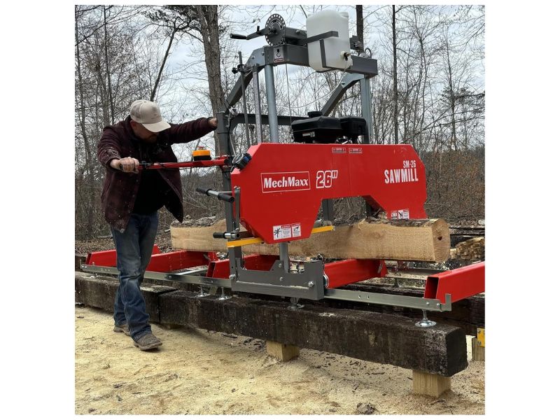 Aserradero portatil de 26" con motor a gasolina de 15 hp 420 CC MechMaxx SM26