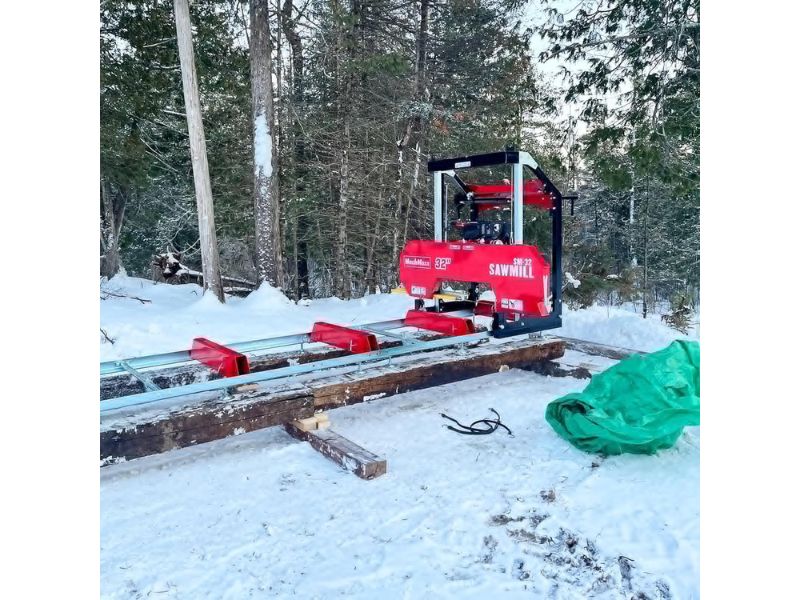 Aserradero portatil de 32" con motor a gasolina de 15 hp 420 CC MechMaxx SM32