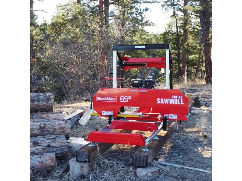 Aserradero portatil de 32" con motor a gasolina de 15 hp 420 CC MechMaxx SM32