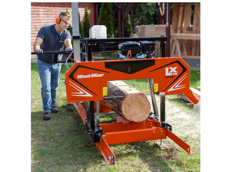 Aserradero portátil a gasolina de 26" motor kohler 9.5 HP Wood Mizer LX50START