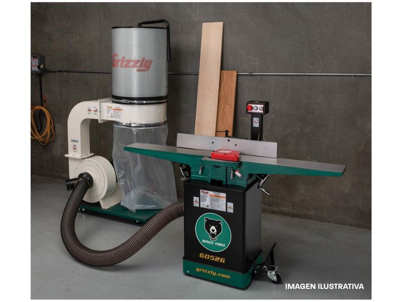 Canteadora para madera de 6" x 60" con cabezal de corte helicoidal Grizzly G0526