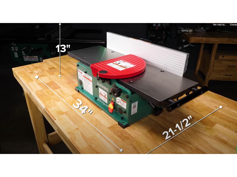 Canteadora de banco para madera de 10" con cabezal de corte en espiral Grizzly G0986