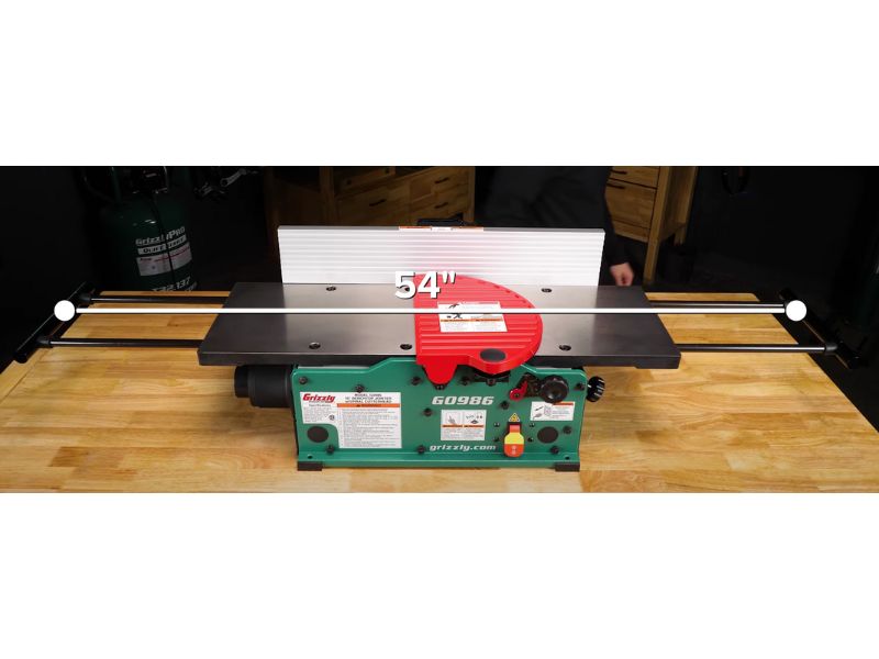 Canteadora de banco para madera de 10" con cabezal de corte en espiral Grizzly G0986