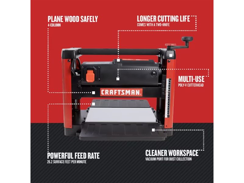 Cepilladora de banco de 12.25" y 15 Amp Craftsman CMEW320