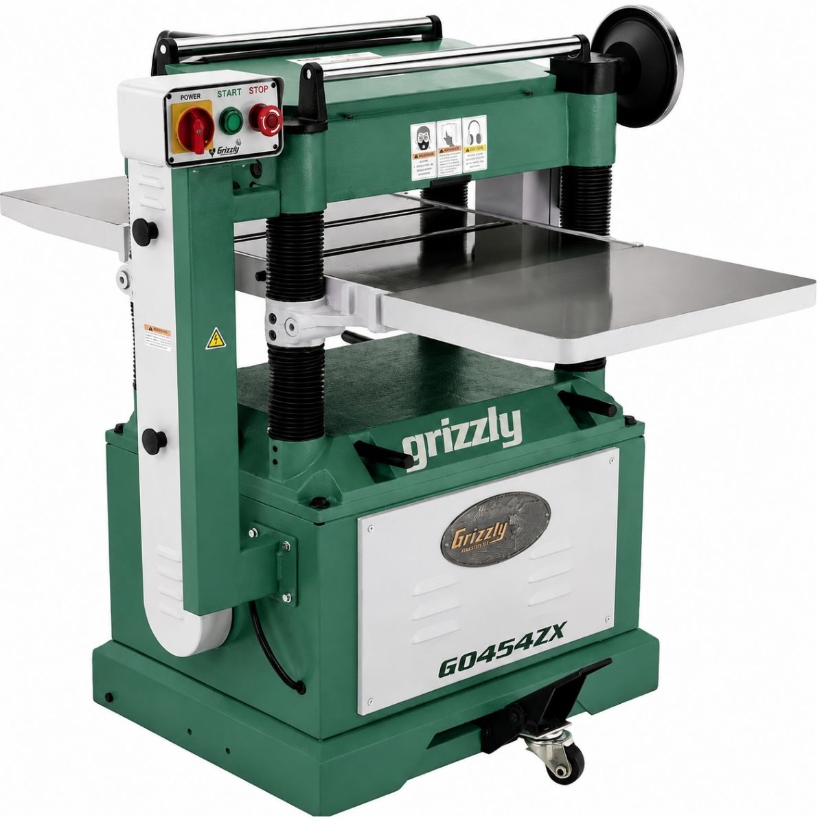 Cepilladora para madera de 20" y 5 HP con cabezal de corte en espiral Grizzly G0454ZX