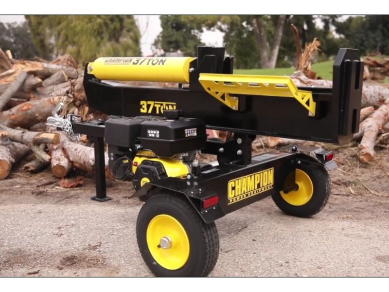 Cortadora de leña partidor de troncos de 37 Ton 338 cc vertical/horizontal Champion