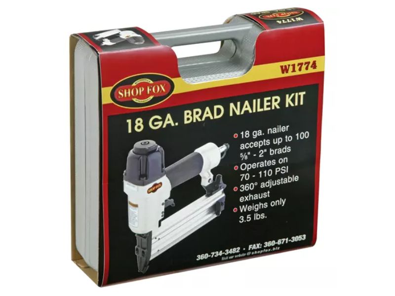 Clavadora neumática calibre 18 con estuche Shop Fox W1774