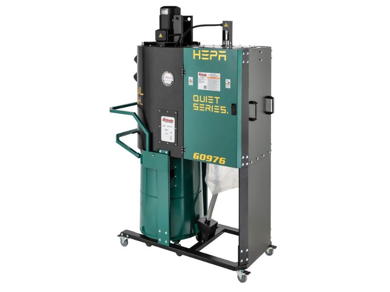 Colector de polvo ciclonico silencioso de 2 etapas 2 hp Growl-Tech Grizzly G0976