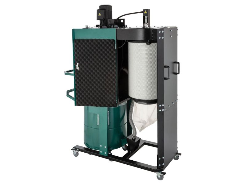 Colector de polvo ciclonico silencioso de 2 etapas 1-1/2 hp Growl-Tech Grizzly G0975