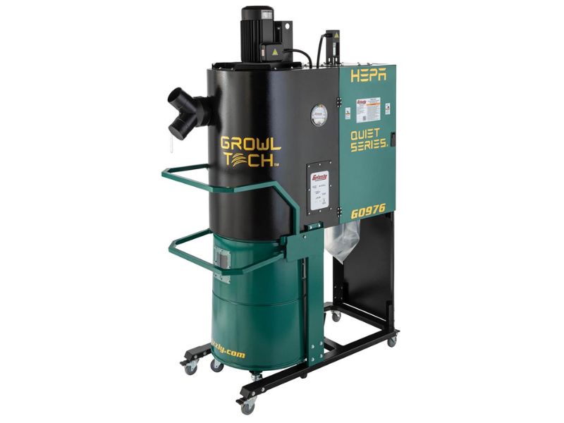 Colector de polvo ciclonico silencioso de 2 etapas 2 hp Growl-Tech Grizzly G0976
