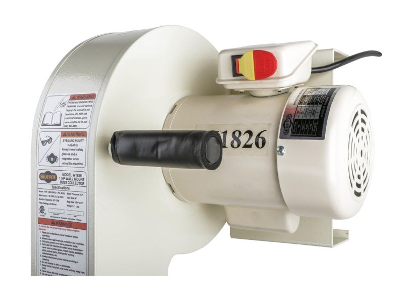 Colector de polvo de pared de 1 hp Shop Fox W1826