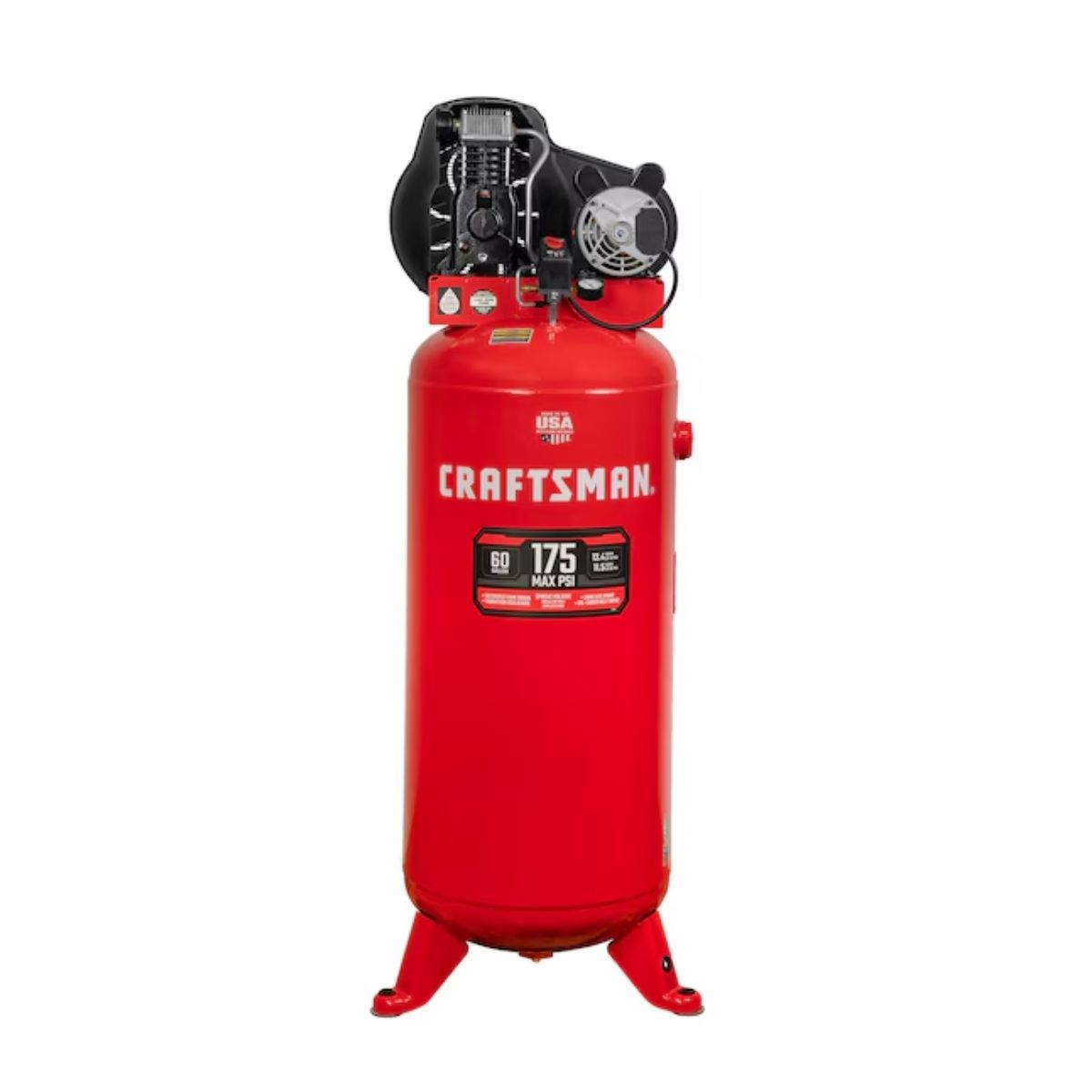 Compresor de aire vertical eléctrico de 60 galones y 175 PSI Craftsman CMXECXM601