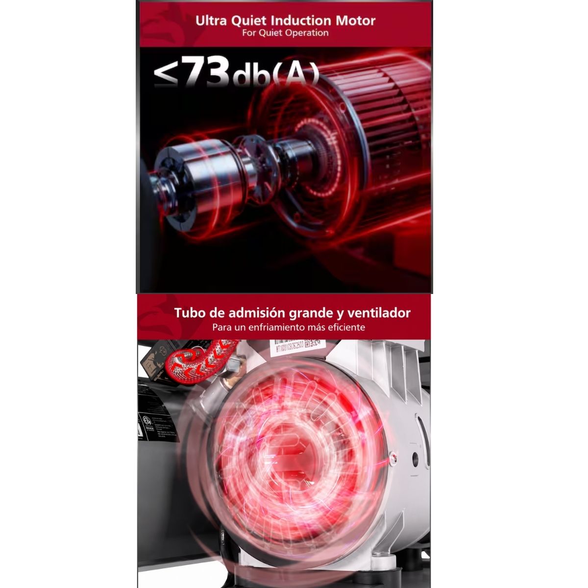 Compresor de aire vertical portatil silencioso de 27 gal y 165 Psi Husky