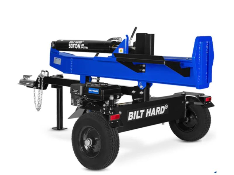 Cortadora de troncos leña de 30 Ton con motor de 7.5 HP 223 CC Bilt Hard