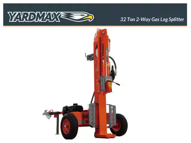 Cortadora de leña troncos de 32 ton con motor briggs & stratton CR950 208cc Yardmax