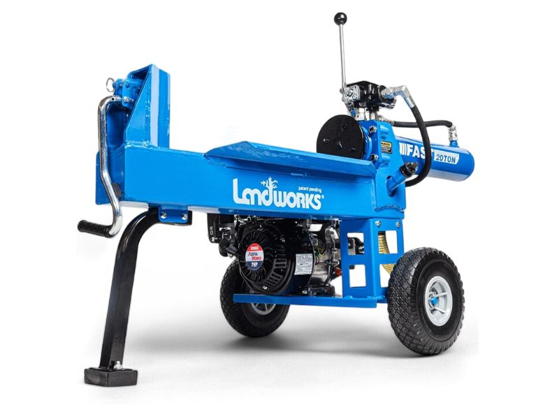 Cortadora de leña y troncos a gasolina de 20 Ton y motor de 7 HP Landworks