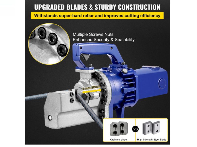 Cortadora de varilla y barras de refuerzo eléctrica portátil de 1" 25 mm Vevor RC-25