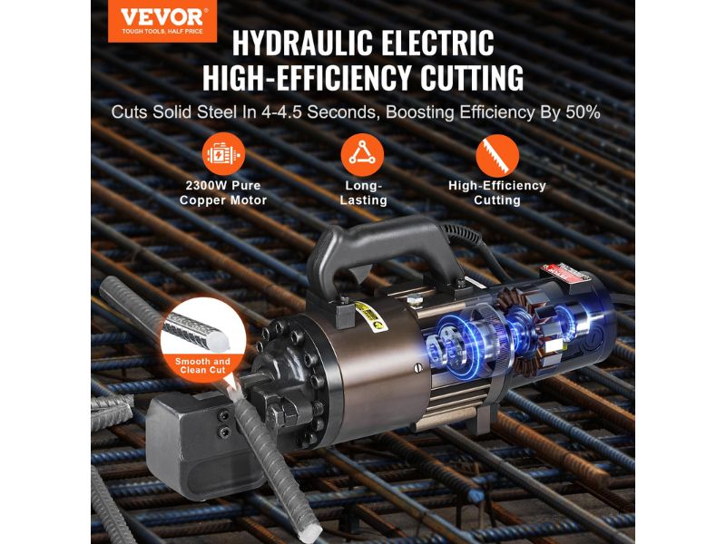 Cortadora hidraulica de varilla portatil hasta 1-1/4" 32 mm Vevor RC32