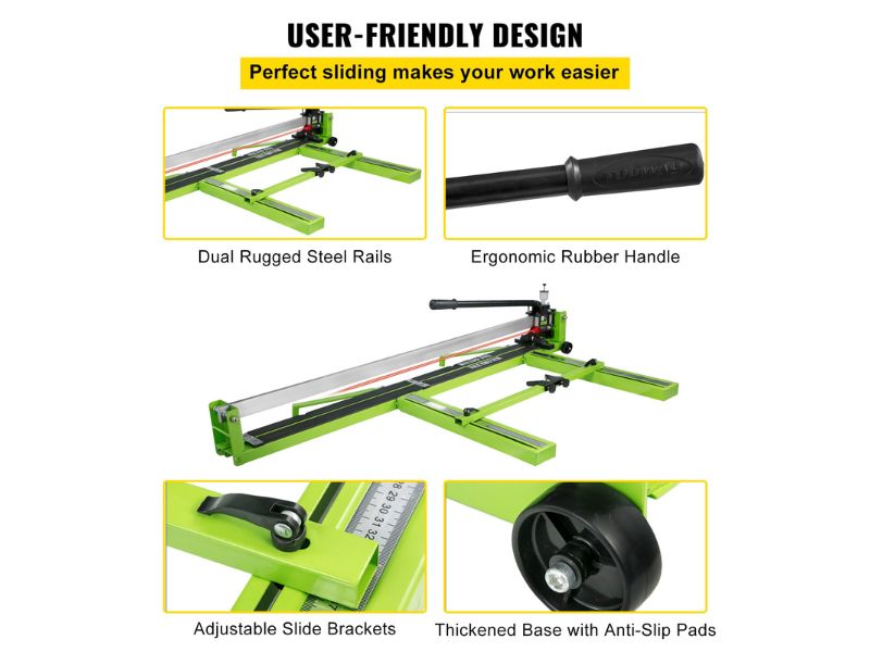 Cortadora manual de azulejo loseta con riel sólido para corte preciso de 120 cm - 1.20 m Vevor