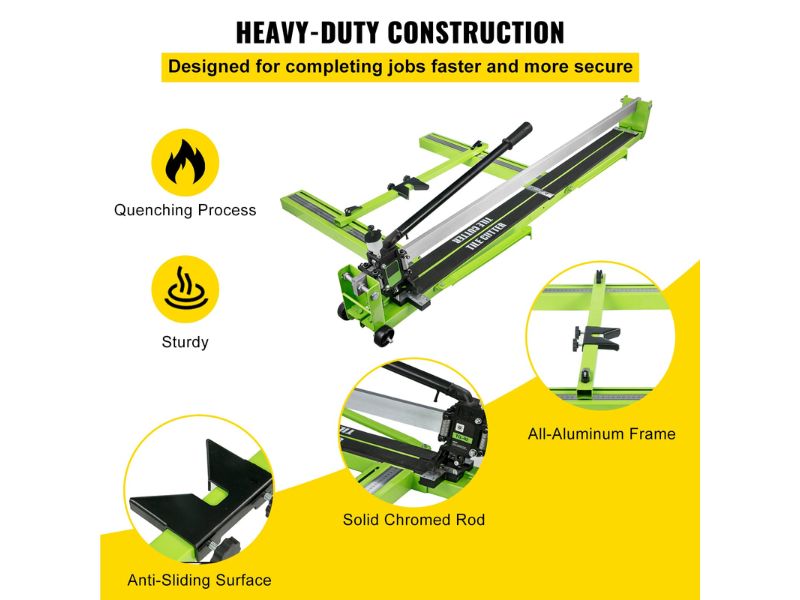 Cortadora manual de azulejo loseta con riel sólido para corte preciso de 120 cm - 1.20 m Vevor
