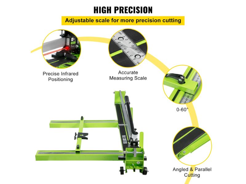 Cortadora manual de azulejo loseta con riel sólido para corte preciso de 120 cm - 1.20 m Vevor