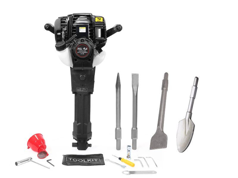 Martillo demoledor de concreto a gasolina de 38 cc con 2 cinceles Certificación EPA XtremepowerUS 61128