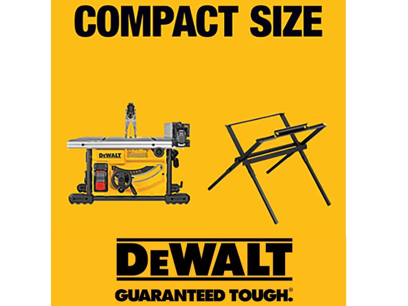 Sierra de banco de 8 1/4" y 15 amp con soporte plegable Dewalt DWE7485WS