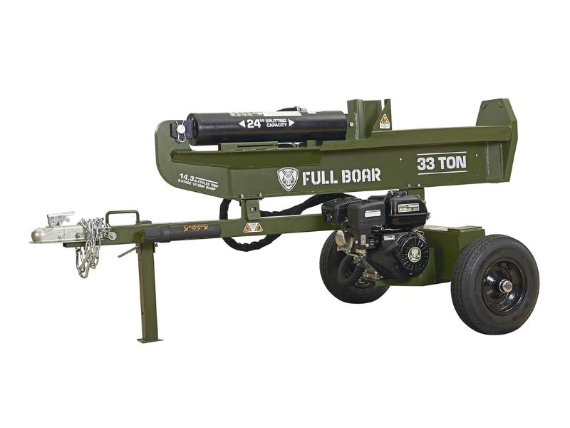 Cortadora partidor de troncos leña de 33 Ton con motor OHV 236 CC Full Boar