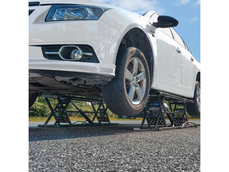 Elevador de autos rampa automotriz portátil con capacidad de 7000 lbs - 3000 kg Vevor JT-7000