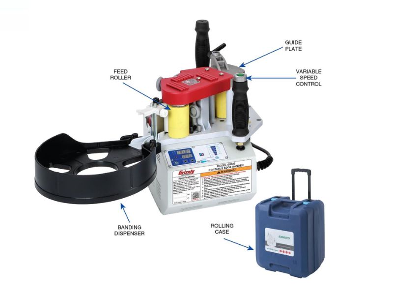 Enchapadora de cantos portatil con estuche Grizzly G0825