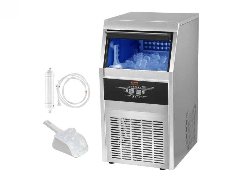 Máquina de hielo comercial de 60 kg/día - 120-130 lbs/24 hrs Vevor