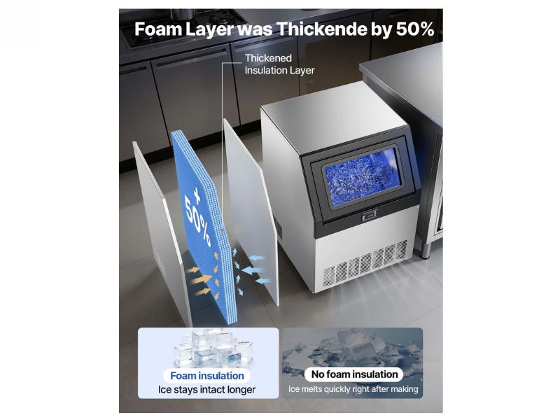 Maquina de hielo comercial de 440 lbs/200 kgs/dia Vevor