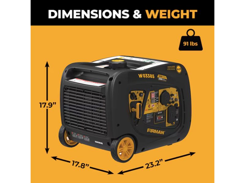 Generador inverter portatil a gasolina 3650 watts Firman W03385