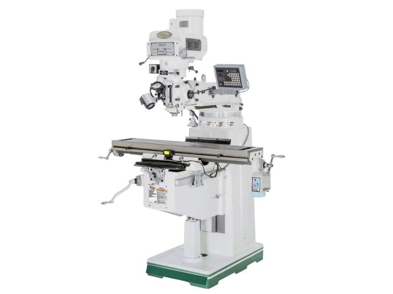 Fresadora vertical de 10" x 50" y 3 HP de velocidad variable con alimentación eléctrica y lectura digital DRO Grizzly G0797