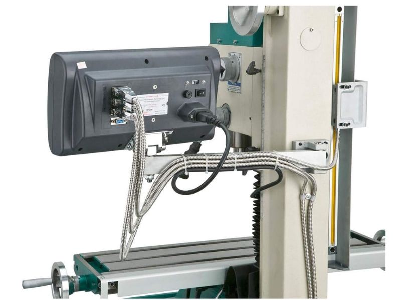 Taladro fresadora de 7" x 27" y 1 HP con soporte y lectura digital DRO Grizzly G0759