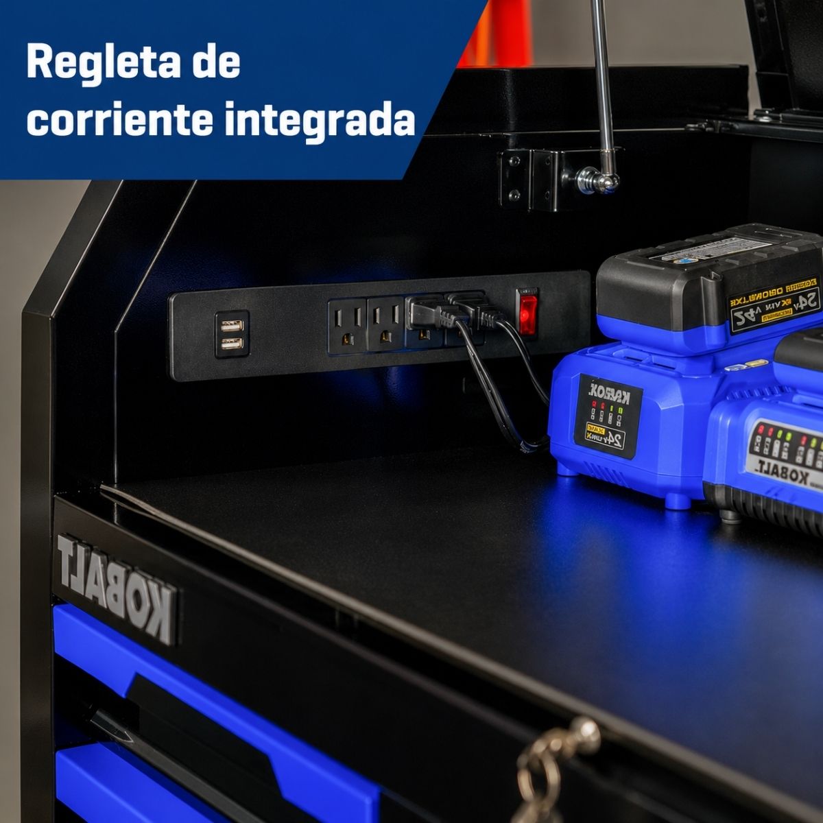 Gabinete metálico para organizar herramientas de 51,5" x 24,8" x 17.7" Kobalt 19320