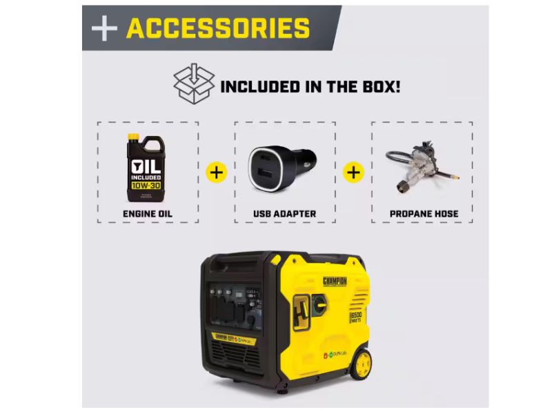 Generador inverter portatil dual gasolina/propano 6500 W Champion Power Equipment
