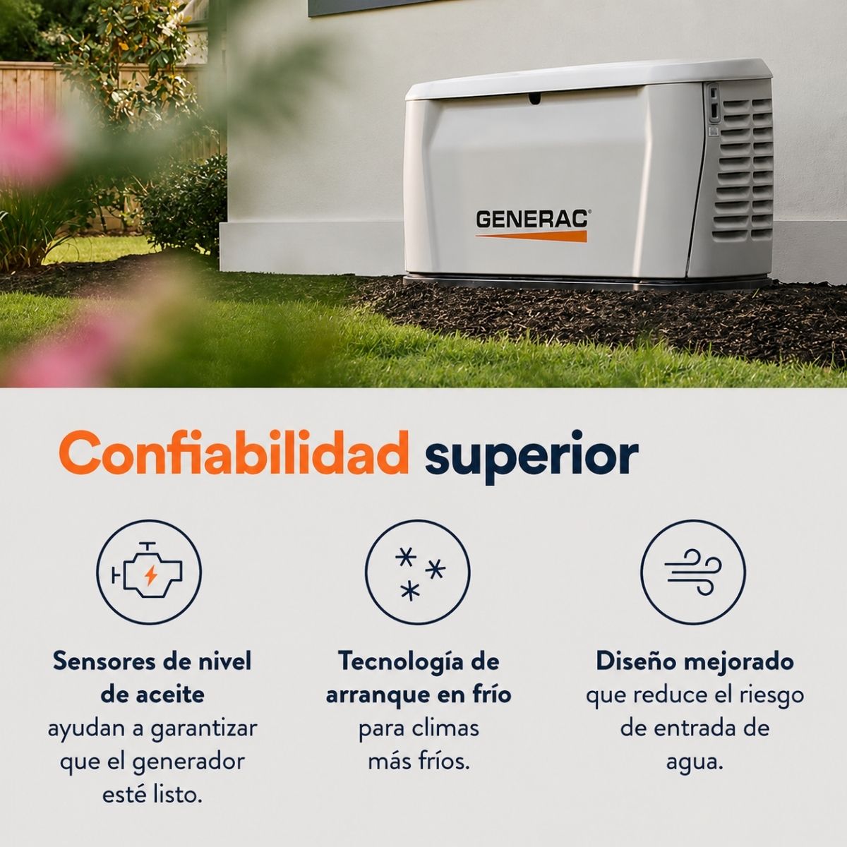 Generador de reserva para el hogar Generac Next Generation de 22000 W / 22 KW Generac 7325