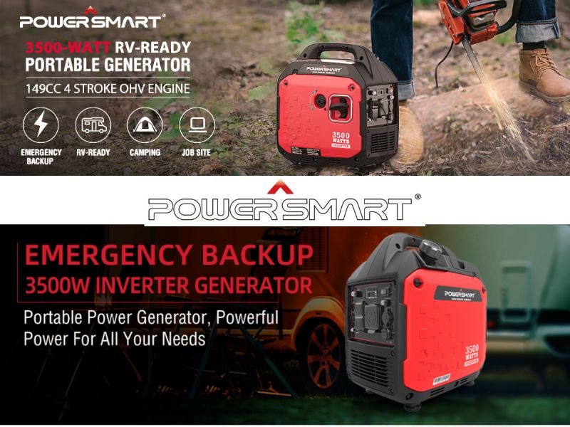 Generador inverter portatil a gasolina 3600 Watts PowerSmart
