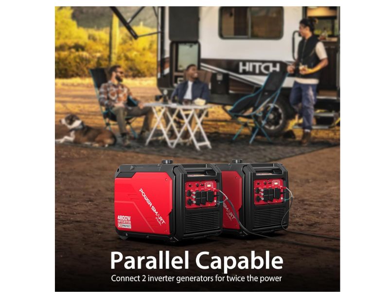 Generador inverter portátil silencioso a gasolina de 4800 Watts Power Smart