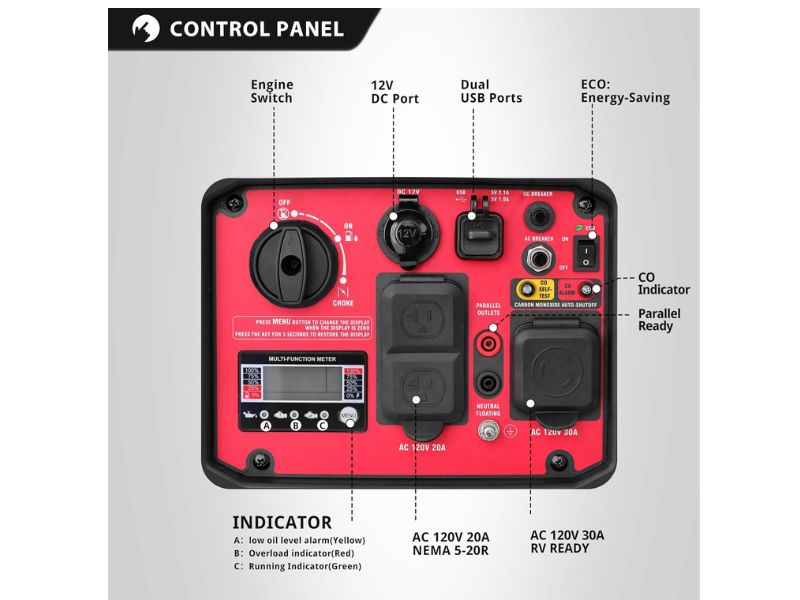 Generador inverter portatil a gasolina 3600 Watts PowerSmart