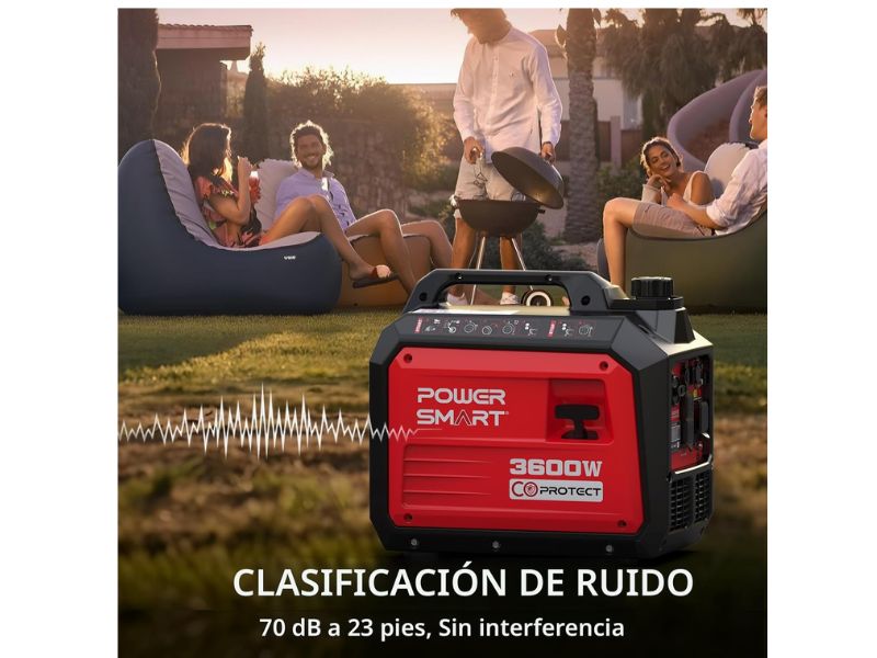 Generador inverter portatil a gasolina 3600 Watts PowerSmart