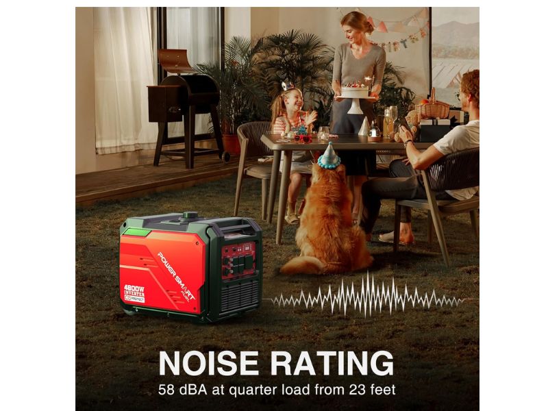 Generador inverter portátil silencioso a gasolina de 4800 Watts Power Smart