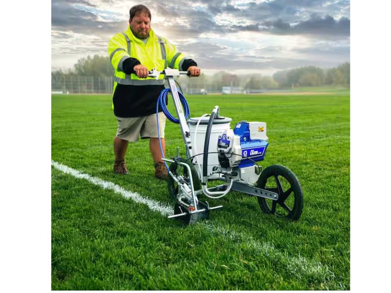 Maquina pulverizadora de pintura traza lineas pinta rayas de baterias Graco FieldLazer ES100