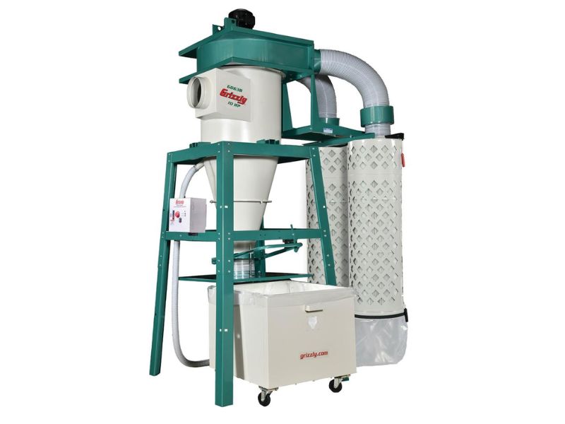 Colector de polvo ciclónico trifásico de 10 hp Grizzly G0638