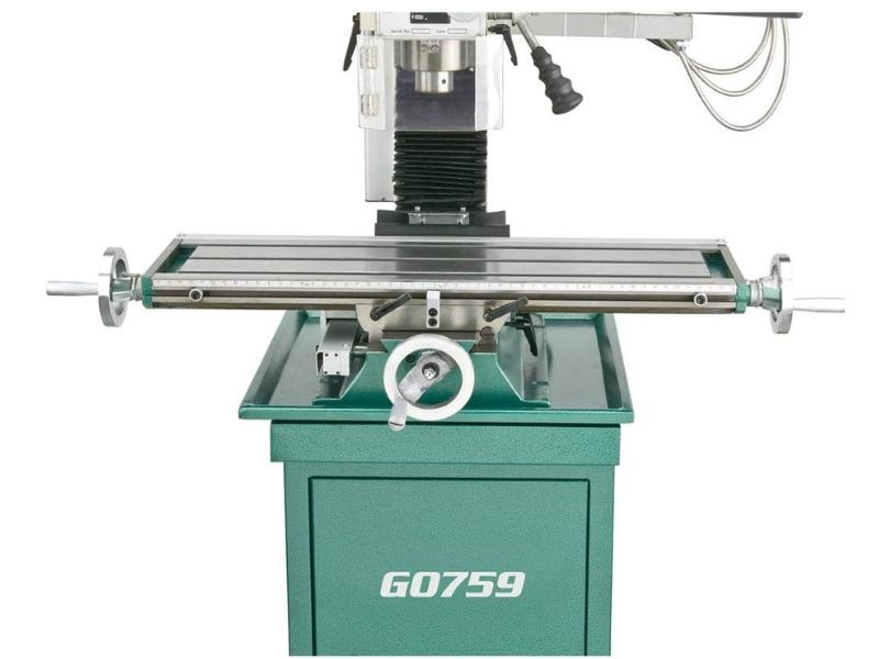 Taladro fresadora de 7" x 27" y 1 HP con soporte y lectura digital DRO Grizzly G0759