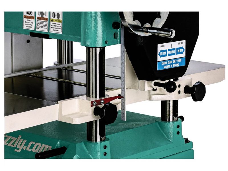 Cepillo para madera con cabezal de corte en espiral de 15" y 3.7 HP Grizzly G0453ZX