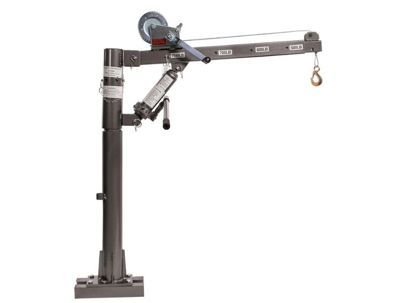 Grúa telescópica para pickup de 1/2 Ton con gato giratorio y cabrestante de cable Stark USA 56076