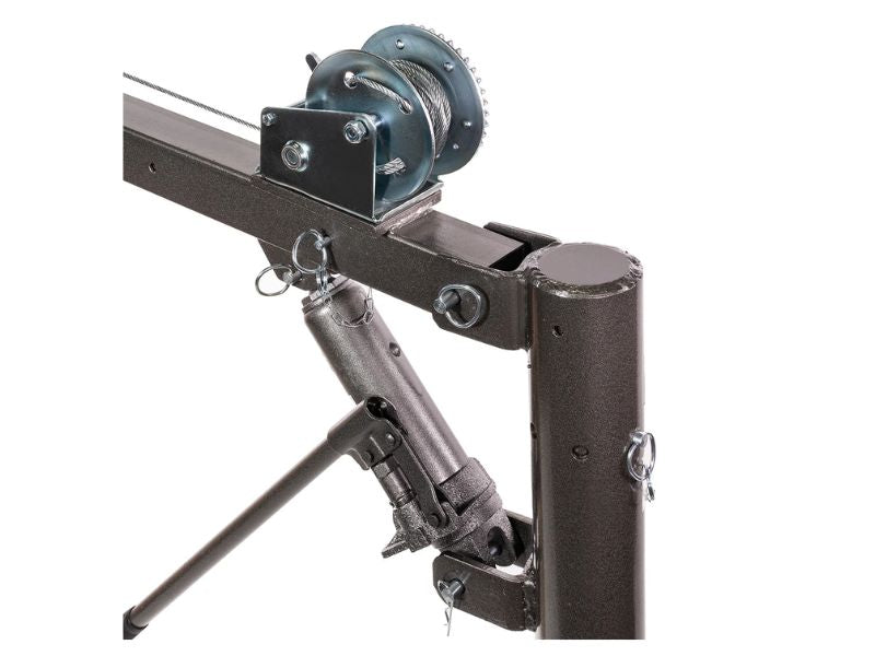 Grúa telescópica para pickup de 1/2 Ton con gato giratorio y cabrestante de cable Stark USA 56076